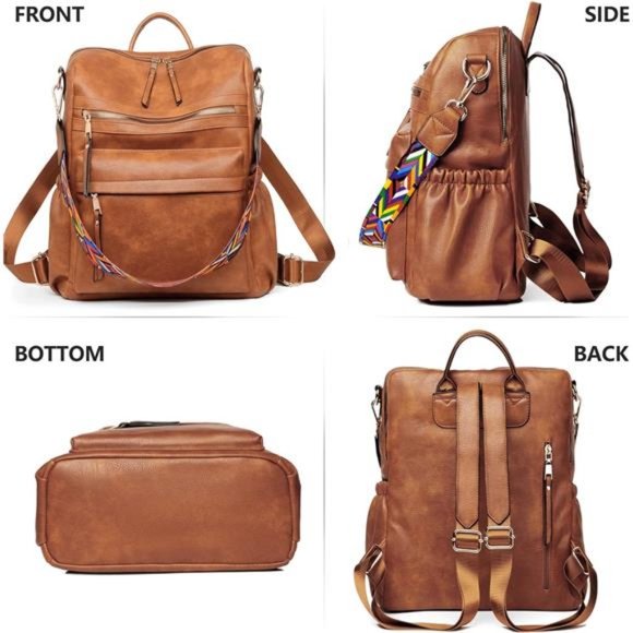Women Backpack Purse Fashion Leather Designer Ladies Convertible Travel College